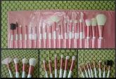 Kit com 18 pincéis rosa